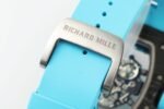 RM055 Blue Inner Bezel Blue Crown NTPT ZF 1:1 Best Edition On Blue Rubber Strap RMUL2 Super Clone V2 - Image 9