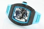 RM055 Blue Inner Bezel Blue Crown NTPT ZF 1:1 Best Edition On Blue Rubber Strap RMUL2 Super Clone V2 - Image 4