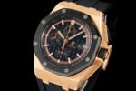 Royal Oak Offshore 44mm RG TKF Best Edition Black Dial Ceramic Bezel on Black Rubber Strap A3126 - Image 3