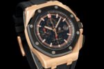 Royal Oak Offshore 44mm RG TKF Best Edition Black Dial Ceramic Bezel on Black Rubber Strap A3126 - Image 2