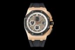 Royal Oak Offshore 44mm RG TKF 1:1 Best Version Grey Dial Black Rubber Strap A3126