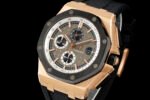 Royal Oak Offshore 44mm RG TKF 1:1 Best Version Grey Dial Black Rubber Strap A3126 - Image 3
