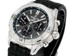 Chronomat B01 44mm SS BLSF 1:1 Best Edition Black Dial Black Subdial on Black Rubber Strap A7750 to Cal.01 - Image 4
