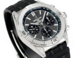 Chronomat B01 44mm SS BLSF 1:1 Best Edition Black Dial Black Subdial on Black Rubber Strap A7750 to Cal.01 - Image 3