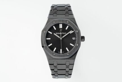 Royal Oak 15500 Black Ceramic APSF 1:1 Best Edition Black Dial on Black Ceramic Bracelet SA4302 Super Clone