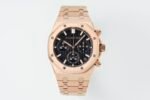 Royal Oak Chrono 26240 SS V2 APSF 1:1 Best Edition Black Dial on SS Bracelet SA4401 Super Clone (Free Sprung)