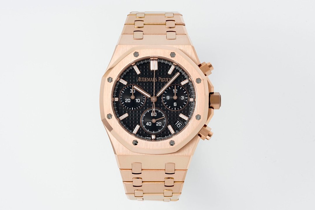 Royal Oak Chrono 26240 SS V2 APSF 1:1 Best Edition Black Dial on SS Bracelet SA4401 Super Clone (Free Sprung)