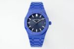 Royal Oak 15500 Blue Ceramic APSF 1:1 Best Edition Blue Dial On Blue Ceramic Bracelet SA4302 Super Clone