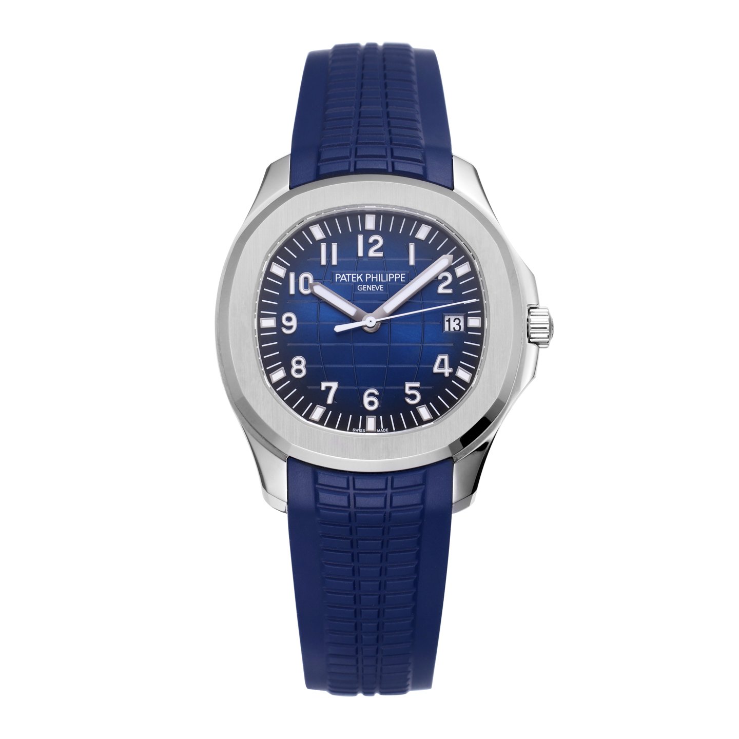 Aquanaut 5168G 42mm SS 3KF 1:1 Best Edition Blue Dial on Blue Rubber Strap A324 Super Clone V2
