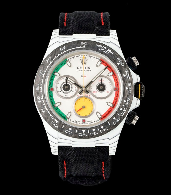 Daytona DIW Porsche 911 S/T White Carbon SONIC 1:1 Best Edition White Dial on Black Nylon Strap SA4130