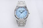 Royal Oak 41mm 15510 SS ZF 1:1 Best Edition Light Blue Textured Dial On SS Bracelet A4302
