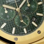 Royal Oak Chrono 26331ST YG IPF 1:1 Best Edition Green Dial Green subdial on SS Bracelet A7750 - Image 4