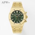 Royal Oak Chrono 26331ST YG IPF 1:1 Best Edition Green Dial Green subdial on SS Bracelet A7750