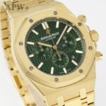 Royal Oak Chrono 26331ST YG IPF 1:1 Best Edition Green Dial Green subdial on SS Bracelet A7750 - Image 2