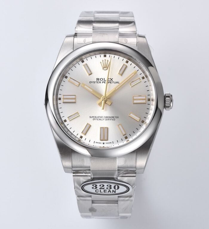 Oyster Perpetual 41mm 124300 904L VSF 1:1 Best Edition Silver Dial on SS Bracelet VS3230
