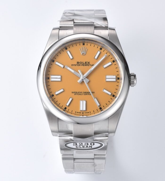 Oyster Perpetual 41mm 124300 904L VSF 1:1 Best Edition Yellow Dial on SS Bracelet VS3230