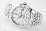Sky-Dweller 326934 904L SS ZF 1:1 Best Edition White Dial on Jubilee Bracelet Asian 2824 - Image 4