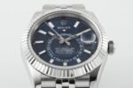 Sky-Dweller 326934 904L SS ZF 1:1 Best Edition Blue Dial on Jubilee Bracelet Asian 2824 - Image 3