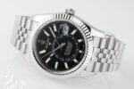 Sky-Dweller 326934 904L SS ZF 1:1 Best Edition Black Dial on Jubilee Bracelet Asian 2824 - Image 4