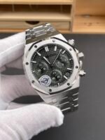 Royal Oak Chrono 26240 SS V2 APSF 1:1 Best Edition Green Dial On SS Bracelet Super Clone 4401 - Image 5