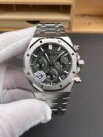 Royal Oak Chrono 26240 SS V2 APSF 1:1 Best Edition Green Dial On SS Bracelet Super Clone 4401 - Image 2