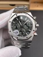 Royal Oak Chrono 26240 SS V2 APSF 1:1 Best Edition Green Dial On SS Bracelet Super Clone 4401 - Image 3