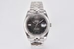 DateJust 41mm 126334 904 SS QF V2 1:1 Best Edition 灰色表盘罗马标记在Jubilee手链SH3235