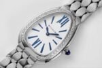 Bulgari Serpenti Seduttori BVF 33mm White Dial Diamond Case 316L Stainless Steel Bracelet Swiss Quartz Movement - Image 3