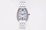 Bulgari Serpenti Seduttori BVF 33mm White Dial Diamond Case 316L Stainless Steel Bracelet Swiss Quartz Movement