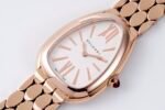 Bulgari Serpenti Seduttori BVF 33mm White Dial RG Case RG Stainless Steel Bracelet Swiss Quartz Movement - Image 4