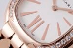 Bulgari Serpenti Seduttori BVF 33mm White Dial RG Diamond Case RG Stainless Steel Bracelet Swiss Quartz Movement - Image 3