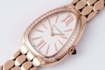 Bulgari Serpenti Seduttori BVF 33mm White Dial RG Diamond Case RG Stainless Steel Bracelet Swiss Quartz Movement - Image 4