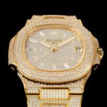 Patek Philippe Nautilus 5711 Full Diamond Bezel Rose Gold AMGF 40MM Rose Gold Double-Row Diamond Bezel Diamond Dial Rose Gold Diamond Strap Movement 324 - Image 3