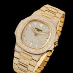 Patek Philippe Nautilus 5711 Full Diamond Bezel Rose Gold AMGF 40MM Rose Gold Double-Row Diamond Bezel Diamond Dial Rose Gold Diamond Strap Movement 324 - Image 4