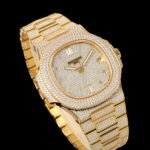 Patek Philippe Nautilus 5711 Full Diamond Bezel Rose Gold AMGF 40MM Rose Gold Double-Row Diamond Bezel Diamond Dial Rose Gold Diamond Strap Movement 324 - Image 5