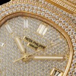 Patek Philippe Nautilus 5711 Full Diamond Bezel Rose Gold AMGF 40MM Rose Gold Double-Row Diamond Bezel Diamond Dial Rose Gold Diamond Strap Movement 324 - Image 2