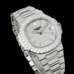 Patek Philippe Nautilus 5711 Diamond-Set White Gold Nautilus AMGF 40MM Silver Double-Row Diamond Bezel Diamond Dial Diamond Strap Movement 324 - Image 4