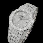 Patek Philippe Nautilus 5711 Diamond-Set White Gold Nautilus AMGF 40MM Silver Double-Row Diamond Bezel Diamond Dial Diamond Strap Movement 324 - Image 5