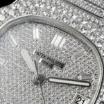Patek Philippe Nautilus 5711 Diamond-Set White Gold Nautilus AMGF 40MM Silver Double-Row Diamond Bezel Diamond Dial Diamond Strap Movement 324 - Image 2