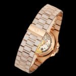 Patek Philippe Nautilus 5711 Full Diamond Bezel Rose Gold AMGF 40MM Rose Gold Double-Row Diamond Bezel Diamond Dial Rose Gold Diamond Strap Movement 324 - Image 9