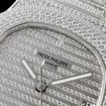 Patek Philippe Nautilus 5711 White Gold Nautilus AMGF 40MM with Double-Row Diamond Bezel Silver Diamond Strap Movement 324 - Image 2