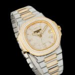 Patek Philippe Nautilus 5711 Diamond-Set White Gold Nautilus AMGF Watch 40mm 18K Yellow Double-Row Diamond-Set Bezel Yellow Gold/White Gold Bracelet, Calibre 324 - Image 5