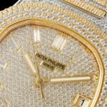 Patek Philippe Nautilus 5711 Diamond-Set White Gold Nautilus AMGF Watch 40mm 18K Yellow Double-Row Diamond-Set Bezel Yellow Gold/White Gold Bracelet, Calibre 324 - Image 2