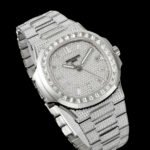Patek Philippe Nautilus 5711 Diamond-Set White Gold Nautilus AMGF 40MM Silver Single-Row Diamond Bezel Silver Diamond Strap Movement 324 - Image 5