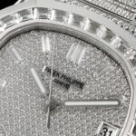 Patek Philippe Nautilus 5711 Diamond-Set White Gold Nautilus AMGF 40MM Silver Single-Row Diamond Bezel Silver Diamond Strap Movement 324 - Image 2