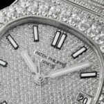 Patek Philippe Nautilus 5711 Diamond-Set White Gold Nautilus AMGF 40MM Silver Double-Row Diamond Bezel Silver Diamond Strap Movement 324 - Image 2