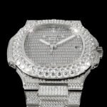 Patek Philippe Nautilus 5711 White Gold Nautilus AMGF 40mm 18K White Gold Double-Row Diamond Bezel and Strap Movement 324 - Image 3