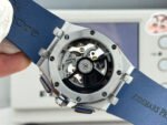 Royal Oak 43mm 26420 SS LSF Blue Dial/hands On Blue Rubber Strap 4401 Super Clone - Image 8