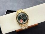 Speedmaster Professional SS N1F Best Edition Green Dial On Yellow Gold Bracelet Asian 3861 - Image 5