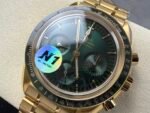 Speedmaster Professional SS N1F Best Edition Green Dial On Yellow Gold Bracelet Asian 3861 - Image 2